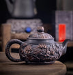 Purple Pottery Teapot Hand Carving Ceramic Drink Pot Kettle Pot Kung Fu Tea Set Pure Teapot Teapot for Tea Puer Tea - China Tea Store