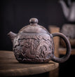 Purple Pottery Teapot Hand Carving Ceramic Drink Pot Kettle Pot Kung Fu Tea Set Pure Teapot Teapot for Tea Puer Tea - China Tea Store