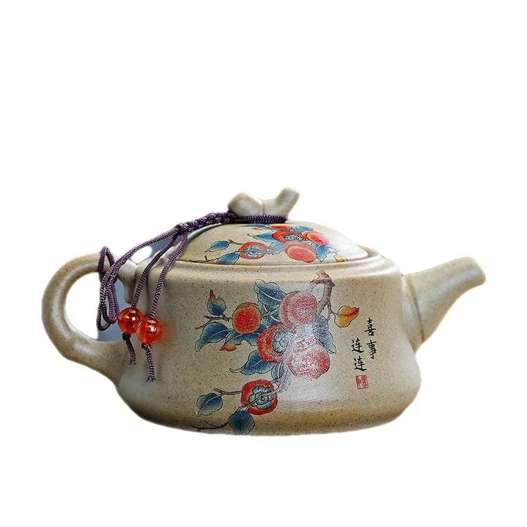 Purply Clay Tea Pot Set Chinese Ying Xing Pottery Tea Set Retro Teaware Teapots Kung Fu Kettle Handmade - China Tea Store