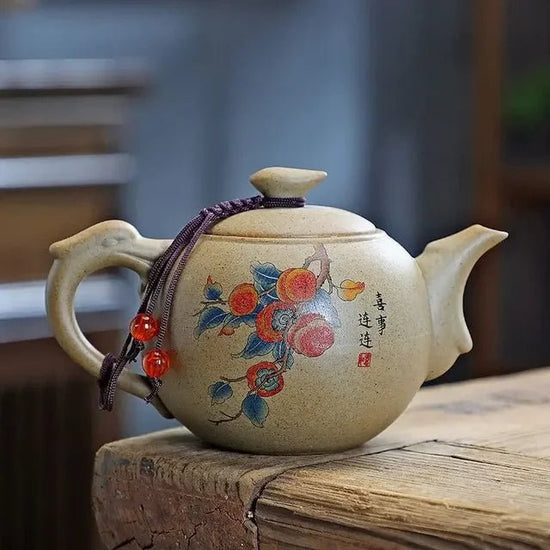 Purply Clay Tea Pot Set Chinese Ying Xing Pottery Tea Set Retro Teaware Teapots Kung Fu Kettle Handmade - China Tea Store