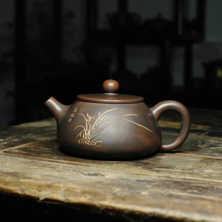 Qinzhou Nixing Pottery Teapot Famous Orchid Stone Scoop Pot Teapot Pure Handmade Purple Clay Pot Craft Tea Set - China Tea Store