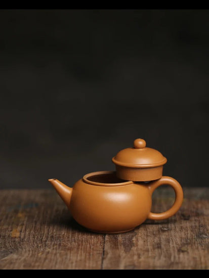 Raw Ore Purple Clay Teapot Hand Drawn Raw Ore Yixing Gold Section Mud manual handmade Kung Fu Teapot Horizontal Teapot Tea Set - China Tea Store