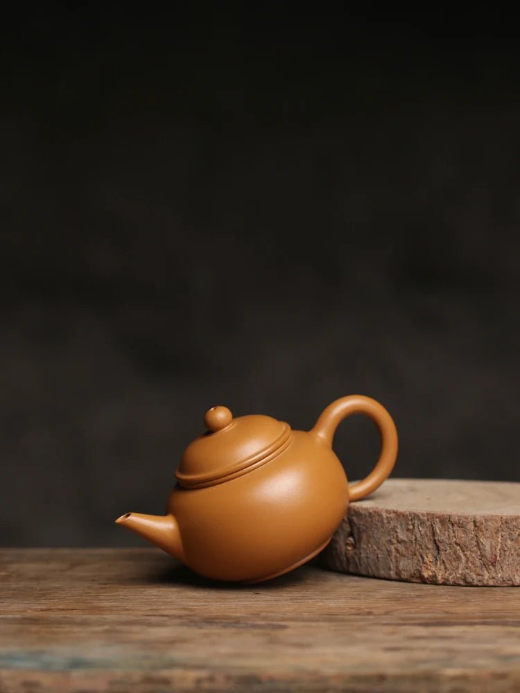 Raw Ore Purple Clay Teapot Hand Drawn Raw Ore Yixing Gold Section Mud manual handmade Kung Fu Teapot Horizontal Teapot Tea Set - China Tea Store