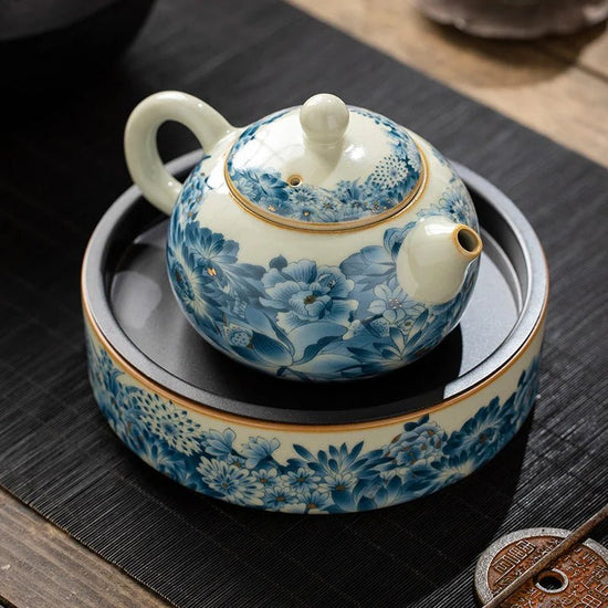 Ru Kiln Open Piece Ceramic Teapot Handmade Ru Porcelain Xishi Pot Tea Maker Kettle Portable Kung Fu Teapot - China Tea Store