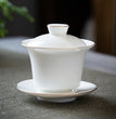 Suet Jade White Porcelain Gaiwan Teacup Handmade Ceramic Tea Tureen Home Teaware Drinkware Travel Cup Chinese Tea Ceremony - China Tea Store