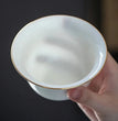 Suet Jade White Porcelain Gaiwan Teacup Handmade Ceramic Tea Tureen Home Teaware Drinkware Travel Cup Chinese Tea Ceremony - China Tea Store