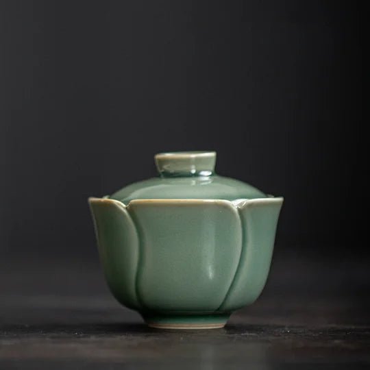 TANGPIN Longquan Ceramic Gaiwan Tea Makers Celadon Lidded Cup 110ml - China Tea Store