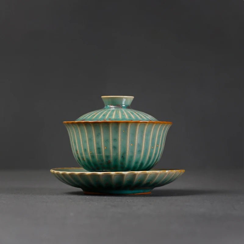 TANGPINGreen Ceramic Gaiwan Tea Tureen - China Tea Store