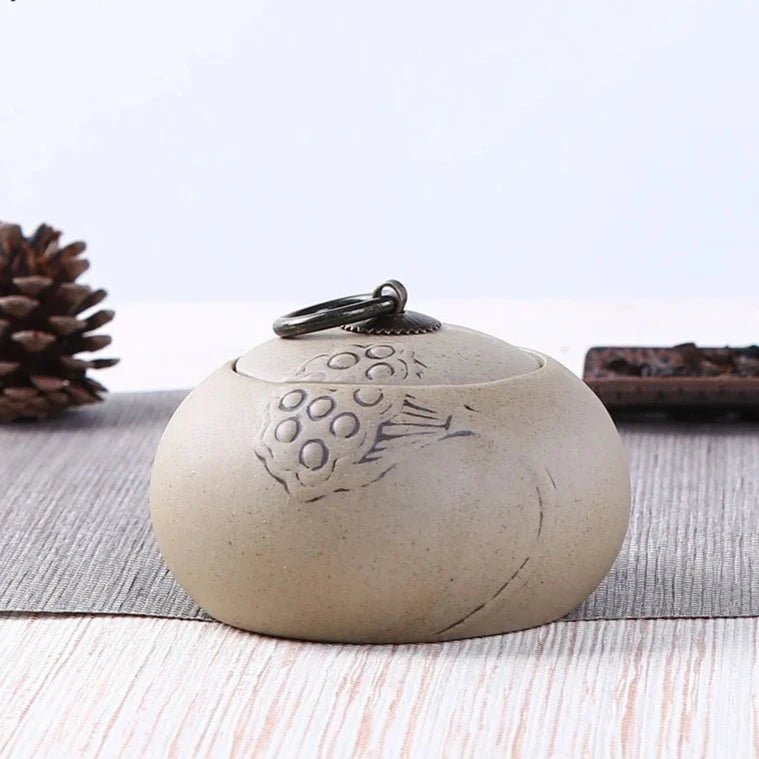 Tea Caddy Ceramic Purple Clay Stoneware Big and Small Tea Sealed Pot Pu'er Tea Storage Box Tea Table Decoration Accessories - China Tea Store