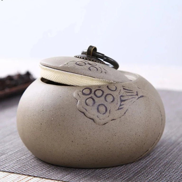 Tea Caddy Ceramic Purple Clay Stoneware Big and Small Tea Sealed Pot Pu'er Tea Storage Box Tea Table Decoration Accessories - China Tea Store