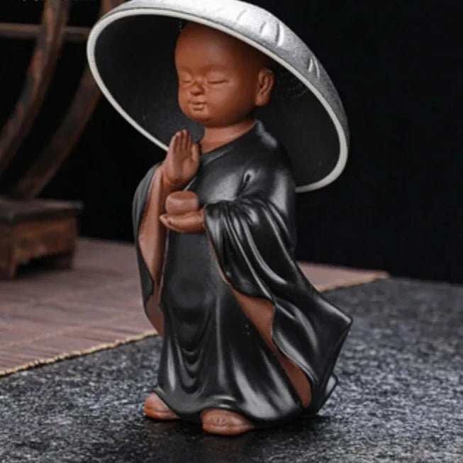 Tea Pet Little Monk Statue With Strainer Filter Hat Tea Set Accessories Kung Fu Ceramic Figurines Teapet Zen Ceremony Figure - China Tea Store