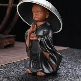 Tea Pet Little Monk Statue With Strainer Filter Hat Tea Set Accessories Kung Fu Ceramic Figurines Teapet Zen Ceremony Figure - China Tea Store