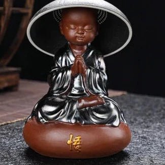 Tea Pet Little Monk Statue With Strainer Filter Hat Tea Set Accessories Kung Fu Ceramic Figurines Teapet Zen Ceremony Figure - China Tea Store