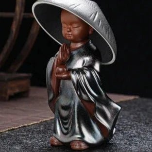 Tea Pet Little Monk Statue With Strainer Filter Hat Tea Set Accessories Kung Fu Ceramic Figurines Teapet Zen Ceremony Figure - China Tea Store