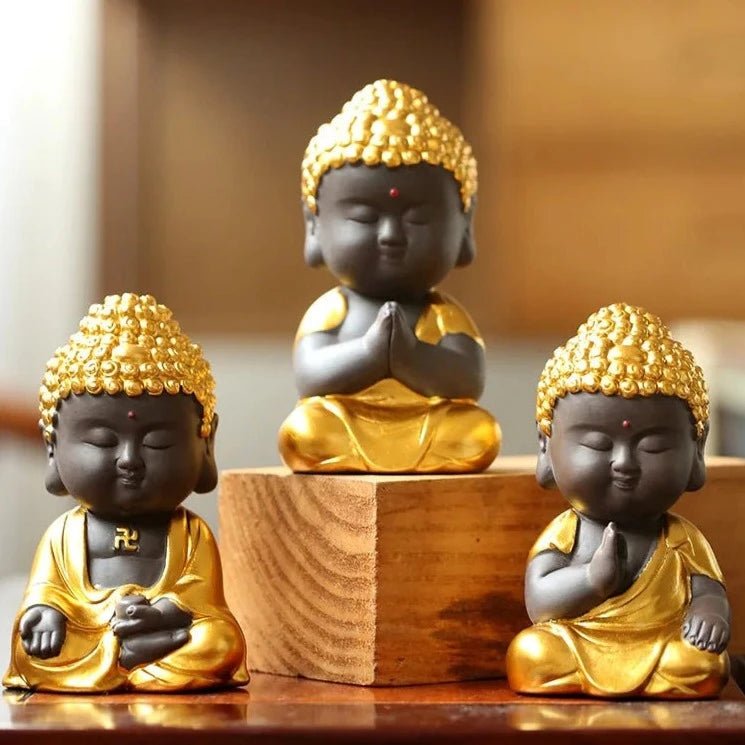 Teapet purple clay Buddha tea pet Car mounted accessories Tea room decorations Golden Buddha Zen tea accessories Home decor - China Tea Store