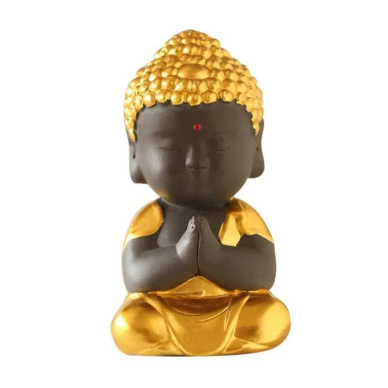 Teapet purple clay Buddha tea pet Car mounted accessories Tea room decorations Golden Buddha Zen tea accessories Home decor - China Tea Store