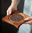 Traditional Walnut Tea Tray Teapot Teacup Solid Wood Tray Mat Office Coffee Cup Trays Home Tea Ceremony Accessories - China Tea Store