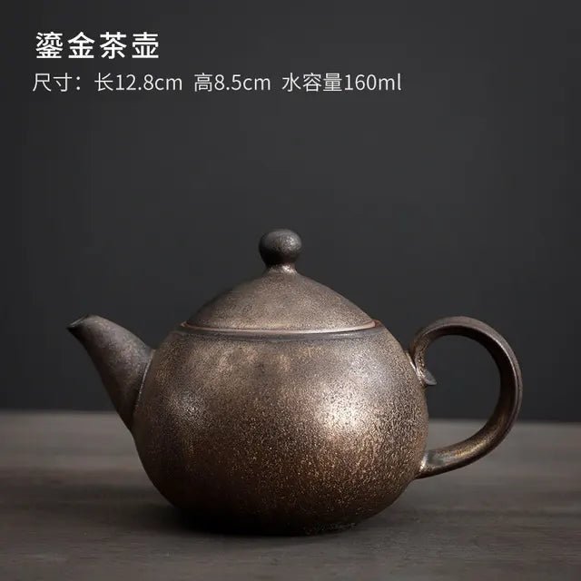 Vintage Brewing Teapot Rough Pottery Rust Glaze Single Pot Ceramic Kung Fu Tea Set - China Tea Store