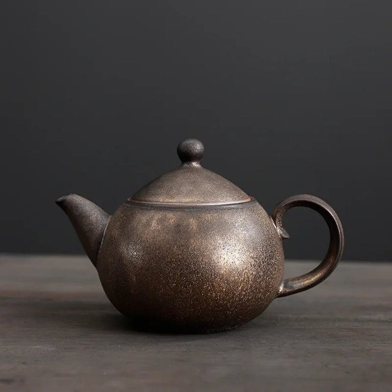 Vintage Brewing Teapot Rough Pottery Rust Glaze Single Pot Ceramic Kung Fu Tea Set - China Tea Store