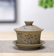 WSHYUFEI Jingdezhen ceramic Gaiwan bowl Chinese style Stoneware retro tea set Handmade Bubble tea bowl Travel Tea cup 150ml - China Tea Store