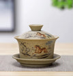 WSHYUFEI Jingdezhen ceramic Gaiwan bowl Chinese style Stoneware retro tea set Handmade Bubble tea bowl Travel Tea cup 150ml - China Tea Store