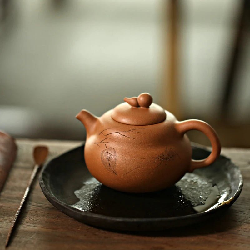 Yishuitang Yixing raw ore purple clay teapot tea set pure manual Duan clay gourd teapot - China Tea Store