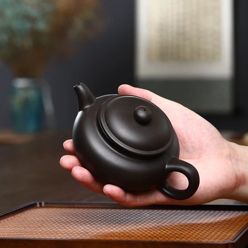 Yixing Black Clay Teapot Ball Hole Filter Kettle Archaize Tea Pot Drink Puer Tea Ceremony Supplies Teaware Drinkware Set 235ML - China Tea Store