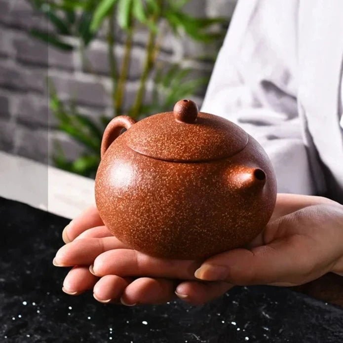 Yixing genuine purple clay Shih Tzu pot Handmade raw ore dragon blood sand teapot，Chinese Kung Fu tea set gift pot 230 cc - China Tea Store