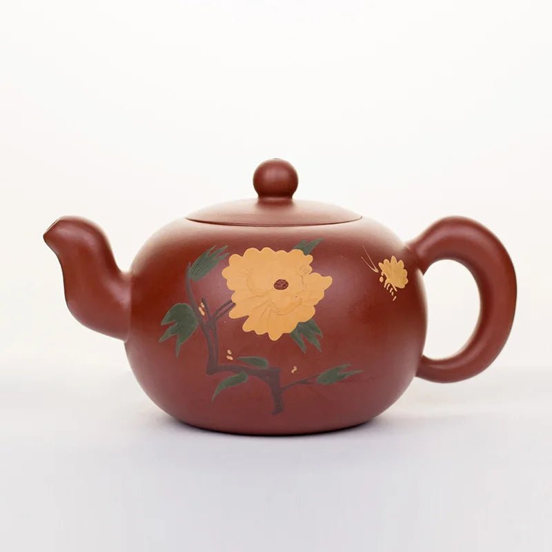 Yixing Hand - made Mud Teapot Quality 300ML Kung Fu Zisha Clay Tea Pot Peony Sculpture Hand Crafted Raw Ore Teaware Puer Oolong - China Tea Store