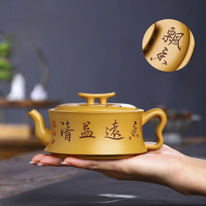 Yixing Handmade Purple Clay Pot Golden Section Purple Sand Tea Ceremony Accessories Teapot Gift Box Packaging - China Tea Store