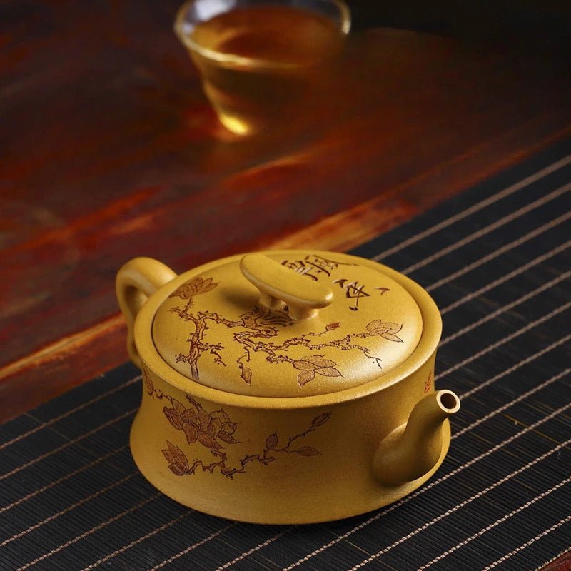 Yixing Handmade Purple Clay Pot Golden Section Purple Sand Tea Ceremony Accessories Teapot Gift Box Packaging - China Tea Store