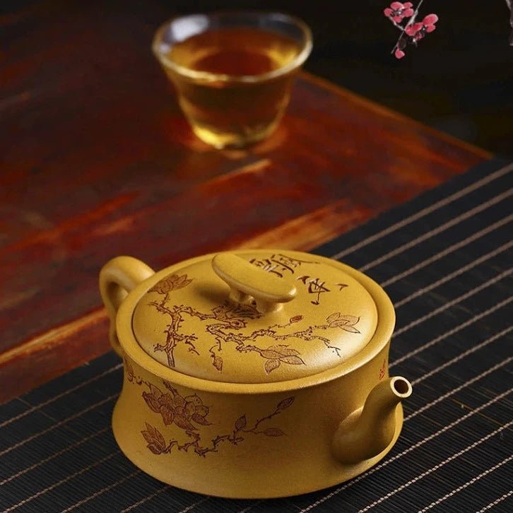 Yixing Handmade Purple Clay Pot Golden Section Purple Sand Tea Ceremony Accessories Teapot Gift Box Packaging - China Tea Store