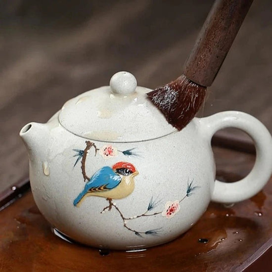 Yixing Ingenuity To Make Purple Sand Pot Pure Handmade Teapots White Jade Section Thrush Xishi Send Friends Customer Gift Decent - China Tea Store