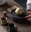 Yixing Purple Clay Pot Tea Set, Benshan Green Mud, Xu Yuefeng, Pure Handmade, Fully Small Xishi Pot, Capacity - China Tea Store