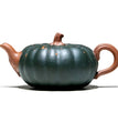 Yixing Purple Clay Pot Teapot Li Xinsheng Handmade Bionic Device Green Mud Powder Pumpkin 120cc - China Tea Store