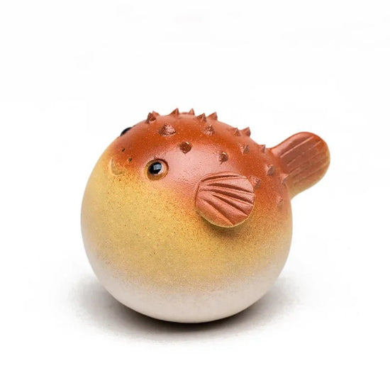 Yixing Purple Clay Tea Pet Handmade Pufferfish Statue Ornaments Animal Tea Figurine Sculpture Crafts Chinese Tea Set Decors Art - China Tea Store