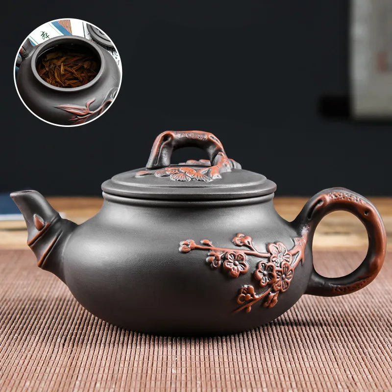 Yixing - Purple Clay Teapot and Teacup Set, Large Capacity, Clay Plum Blossom Pot, Kungfu Tea Set - China Tea Store