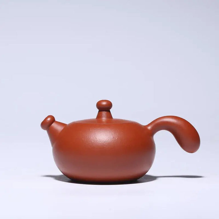 Yixing purple clay teapot handmade raw ore cinnabar coarse sand Taoist red teapot 270cc diamond teapot 9 hole gift - China Tea Store