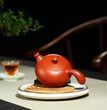 Yixing purple clay teapot handmade raw ore cinnabar coarse sand Taoist red teapot 270cc diamond teapot 9 hole gift - China Tea Store