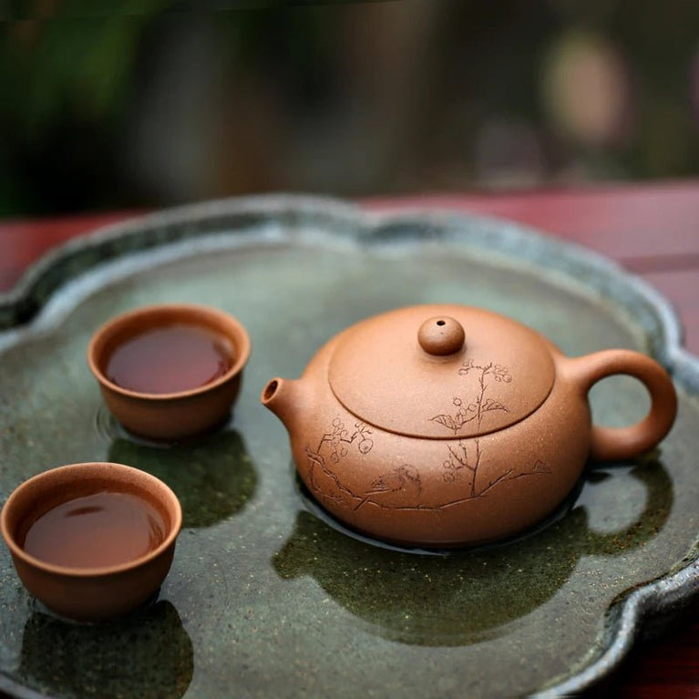 Yixing purple clay teapot pure manual Duan Ni Bian Xishi household tea making handle Xishi Teapot Tea Set raw material - China Tea Store