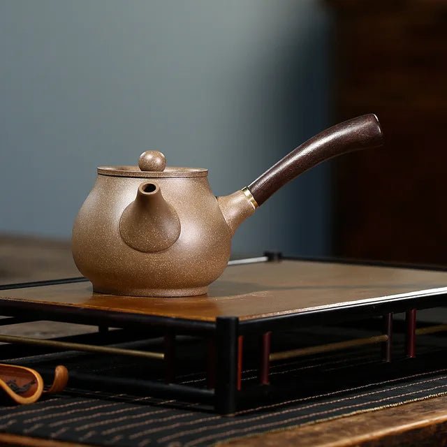 Yixing Purple Clay Teapots Famous Artists Handmade Side Handle Tea Pot Raw Ore Mud Filter Kettle Chinese Zisha Tea Set Teaware - China Tea Store