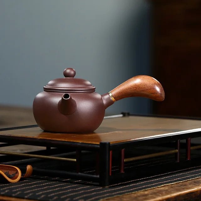 Yixing Purple Clay Teapots Famous Artists Handmade Side Handle Tea Pot Raw Ore Mud Filter Kettle Chinese Zisha Tea Set Teaware - China Tea Store