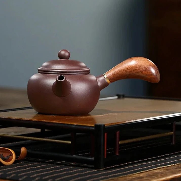 Yixing Purple Clay Teapots Famous Artists Handmade Side Handle Tea Pot Raw Ore Mud Filter Kettle Chinese Zisha Tea Set Teaware - China Tea Store