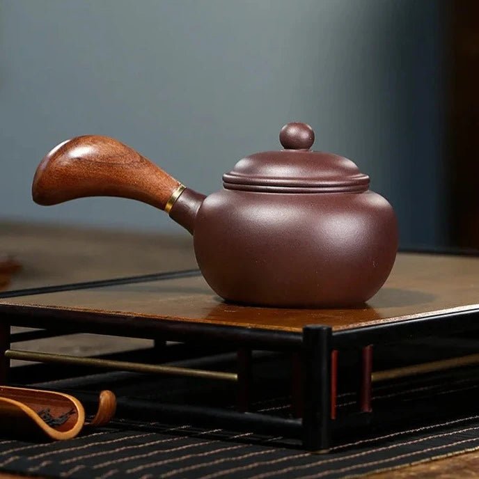 Yixing Purple Clay Teapots Famous Artists Handmade Side Handle Tea Pot Raw Ore Mud Filter Kettle Chinese Zisha Tea Set Teaware - China Tea Store