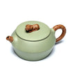 Yixing purple sand pot pure handmade authentic bean green sand twisted mud combined bucket teapot high - end household tea set - China Tea Store