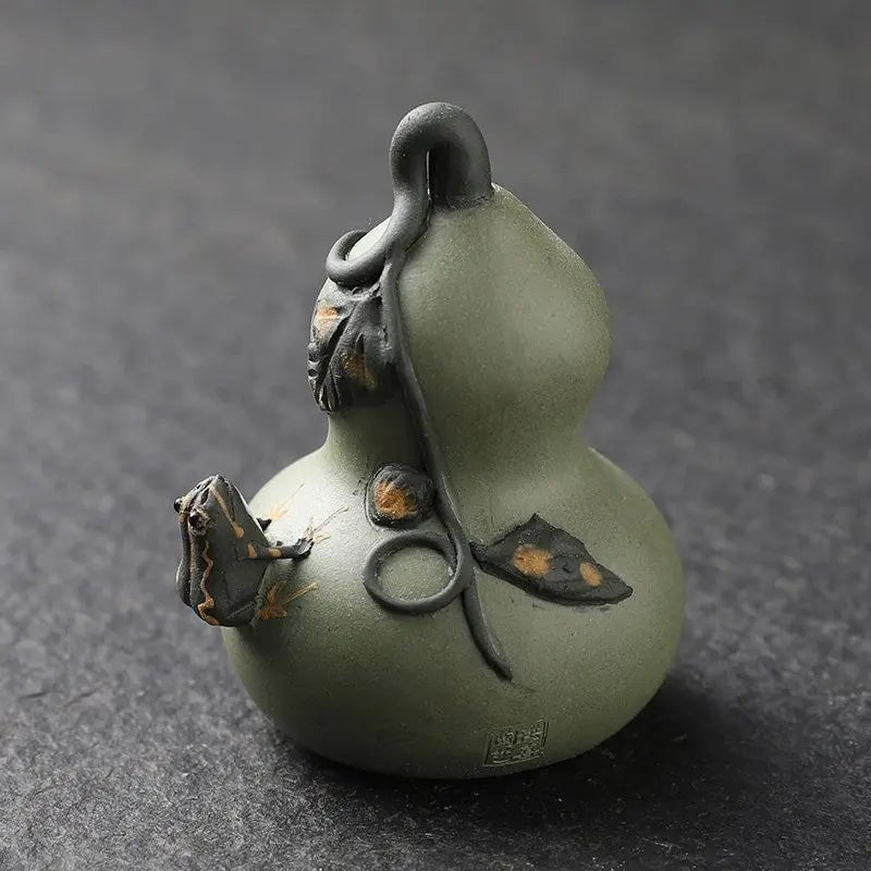 Yixing purple sand spray tea pet decoration pumpkin frog gourd boutique creative manual kung fu tea set - China Tea Store