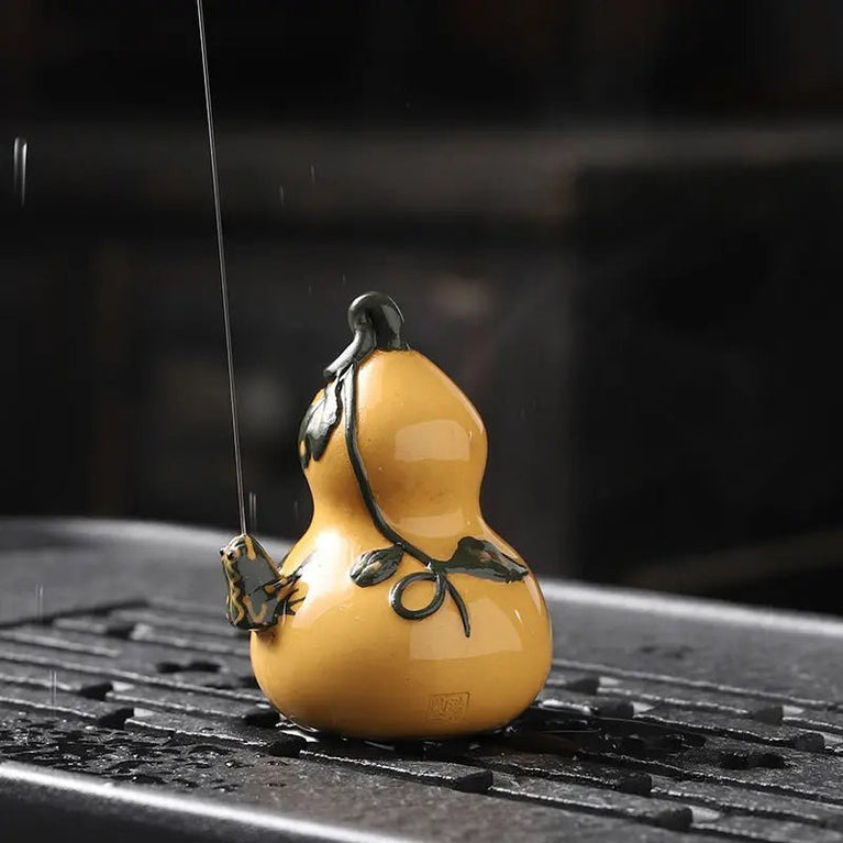 Yixing purple sand spray tea pet decoration pumpkin frog gourd boutique creative manual kung fu tea set - China Tea Store