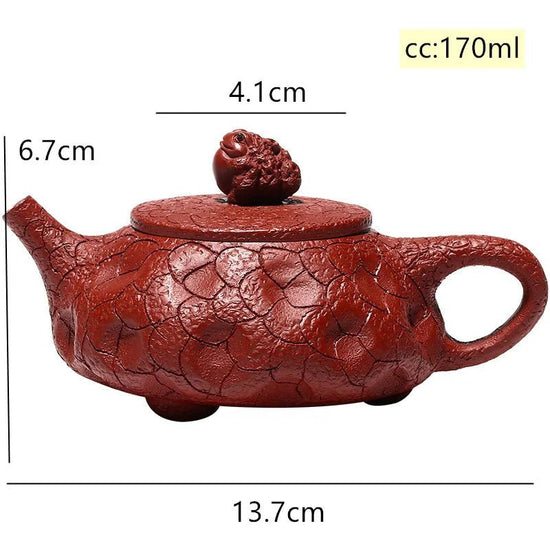 Yixing Tea Pot Handmade Golden Toad Purple Clay Teapot Beauty Kettle Raw Ore Dahongpao Teaware Chinese Tea Ceremony Gifts 160ml - China Tea Store