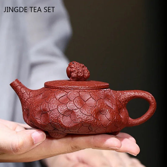 Yixing Tea Pot Handmade Golden Toad Purple Clay Teapot Beauty Kettle Raw Ore Dahongpao Teaware Chinese Tea Ceremony Gifts 160ml - China Tea Store