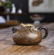 Yixing wood grain purple sand Pot pure handmade kung fu tea set Xishi Pot home outdoor travel bubble teapot - China Tea Store